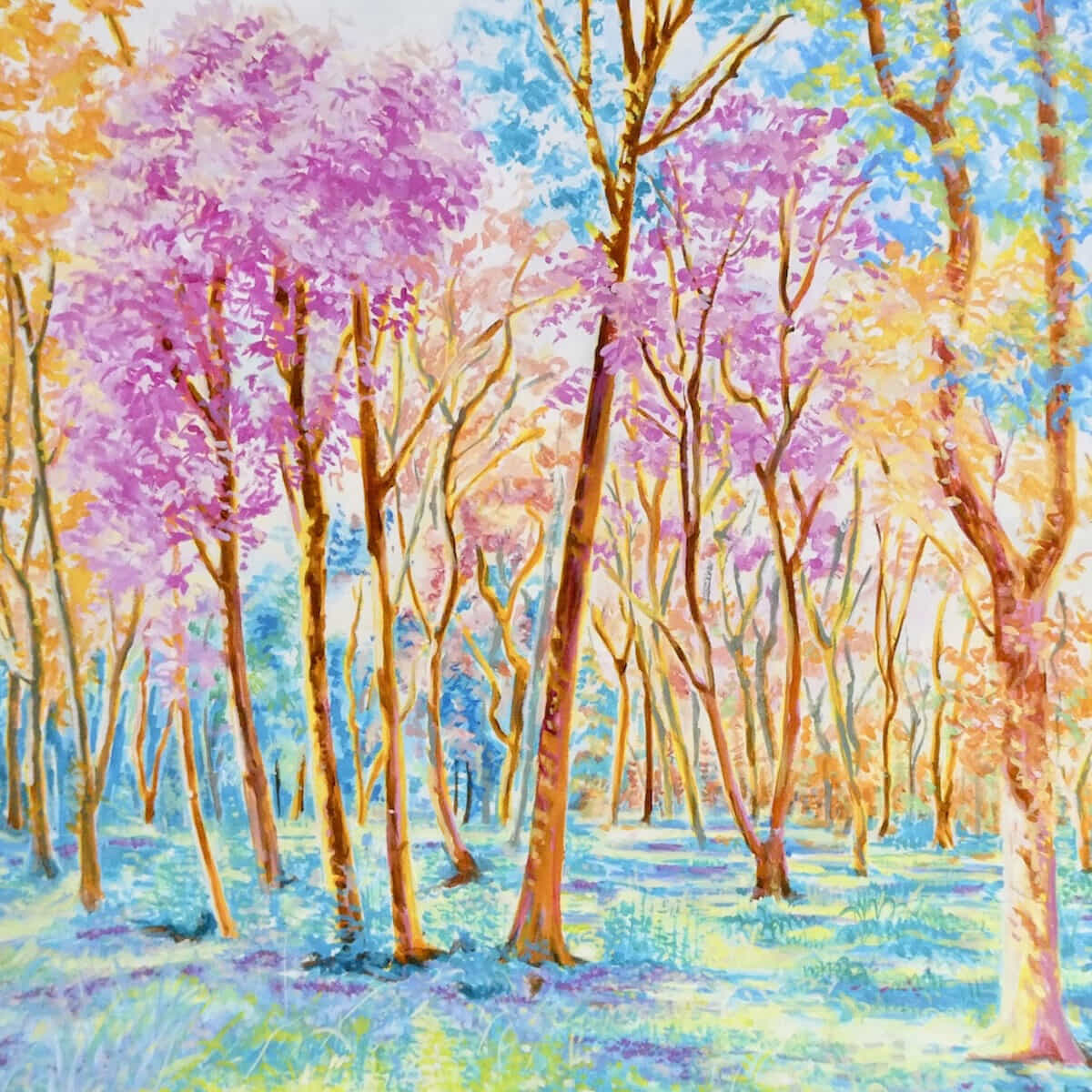 色彩の森 木々の中で-7