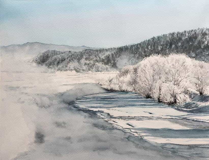 極寒の川霧-2
