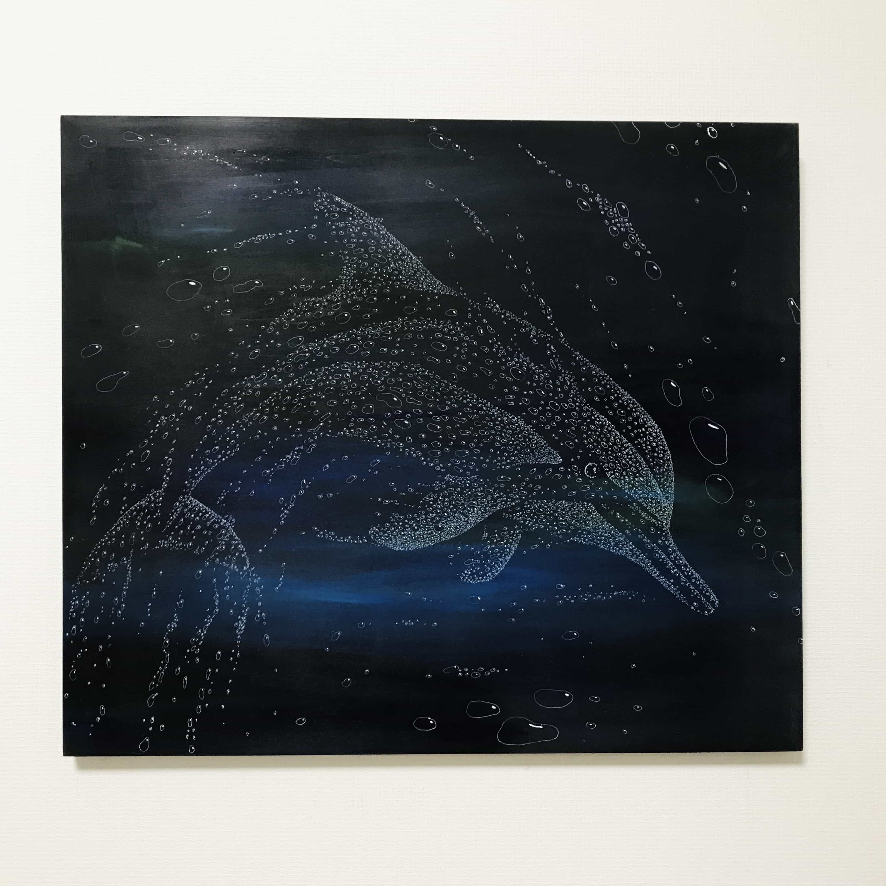 泡絵-海豚 by 小堺 勝｜現代アート・絵画販売（通販）- イニシャル 