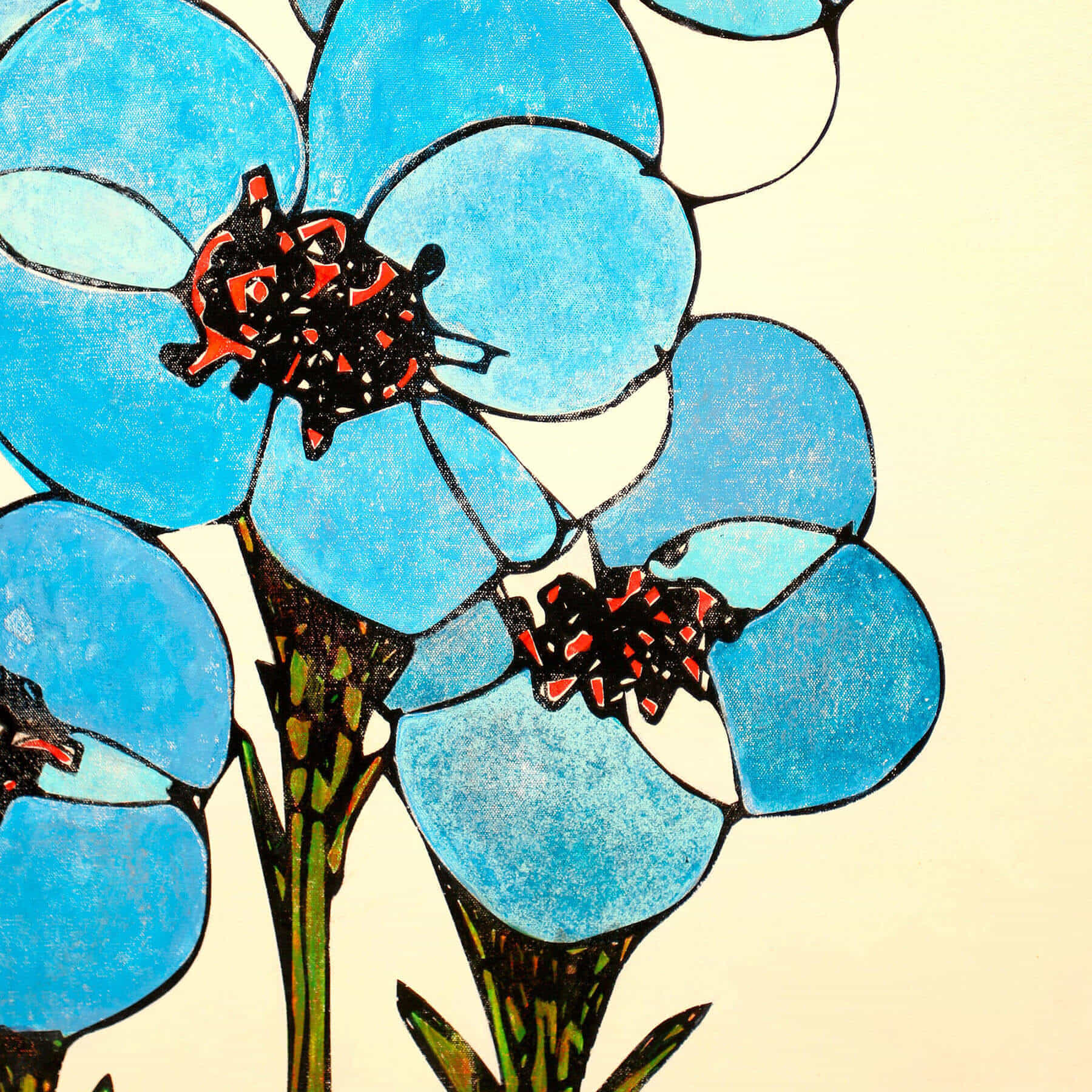 The Brilliant blue flowers_NO.178-2