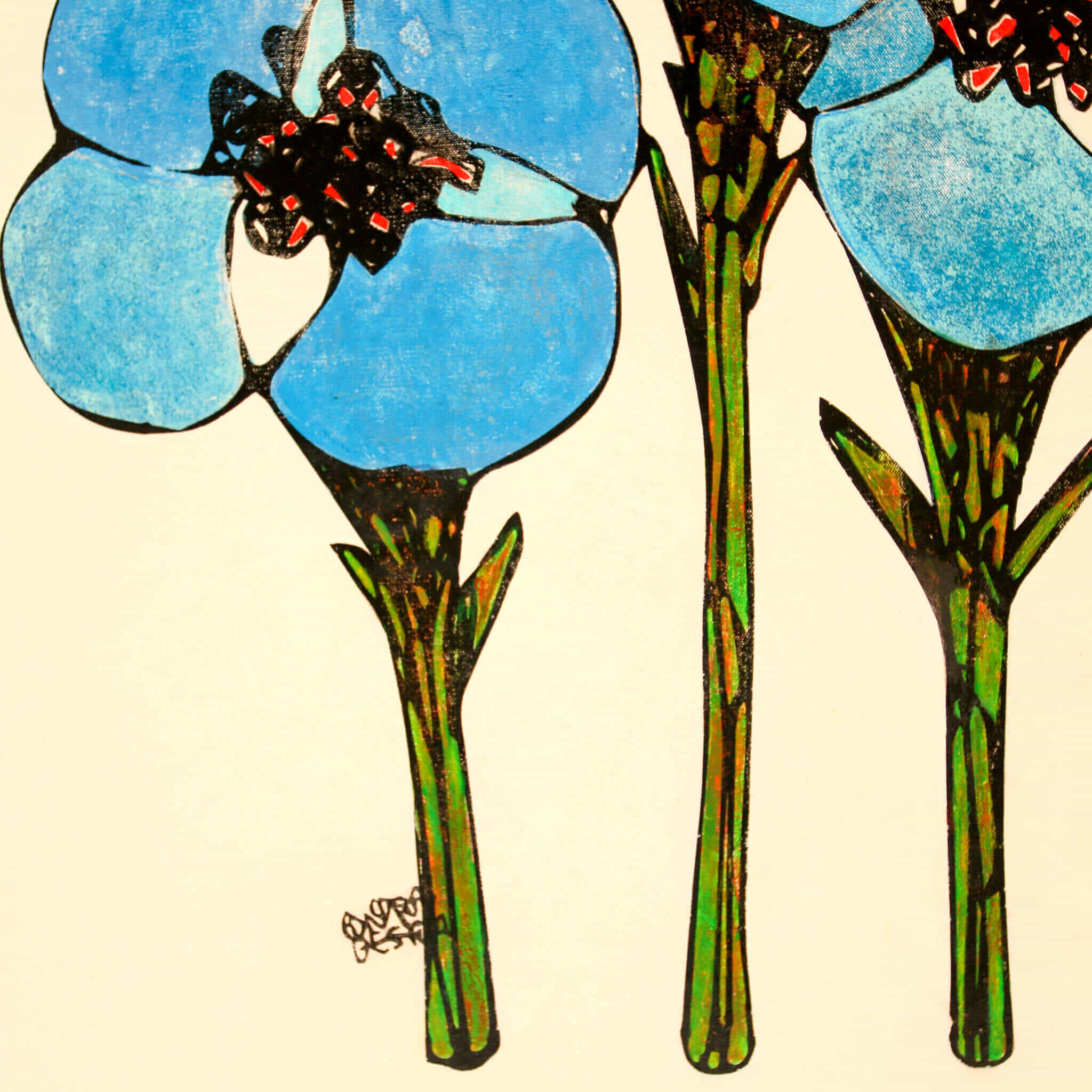 The Brilliant blue flowers_NO.178-3
