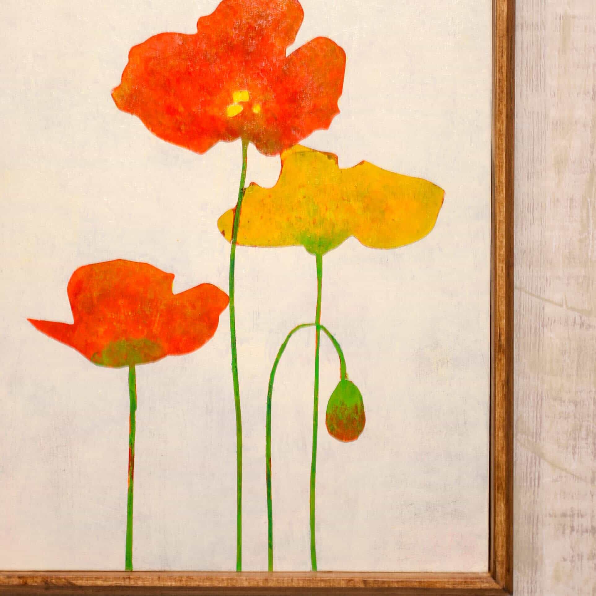 Orange and yellow poppies_A No.186-4