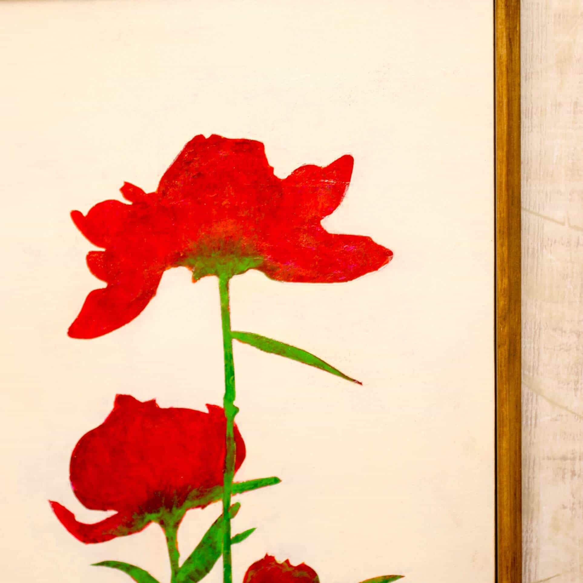 Red peony No.187-5