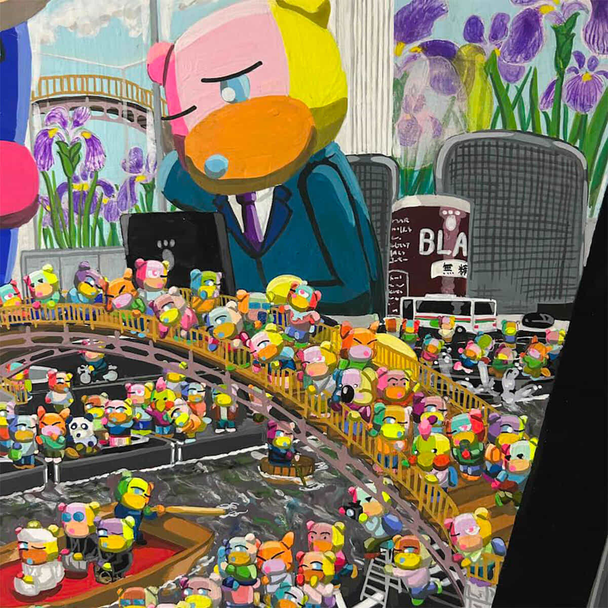 パソコンとあやめ祭り-4