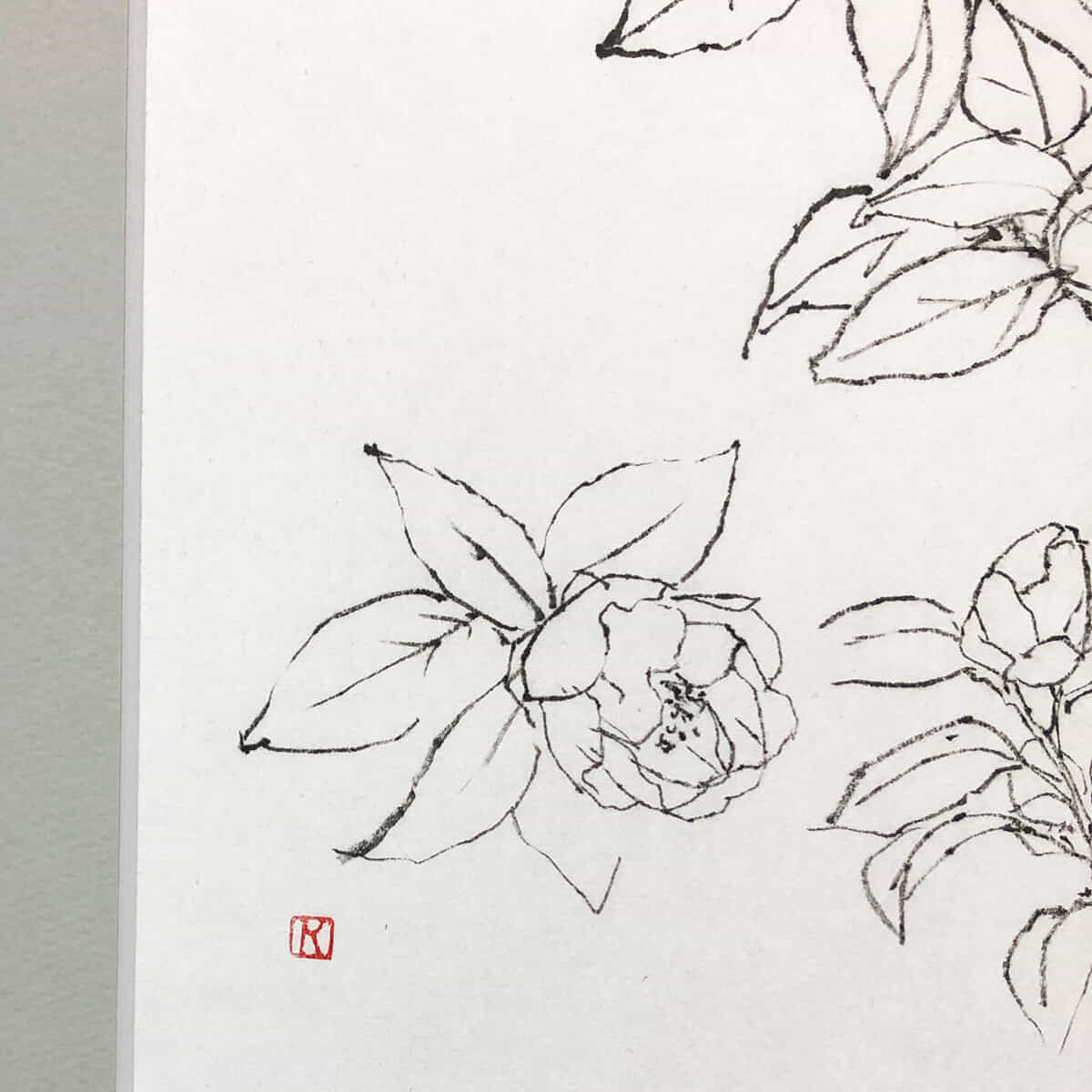 スケッチ｜サザンカ-3