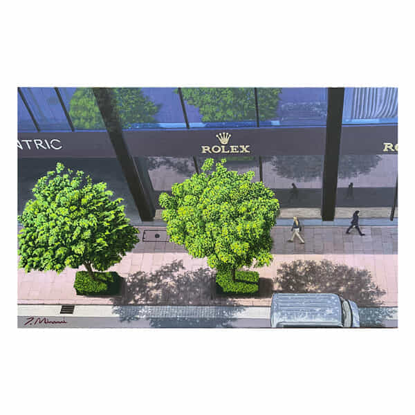 新緑の銀座並木通り