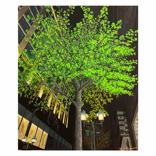 夜の銀座並木通り