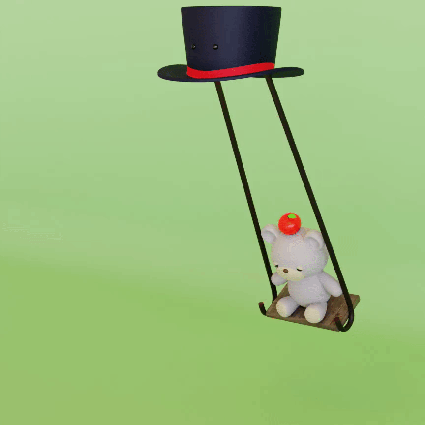 Magical hat! #8 Sleepy Bear <3D model>