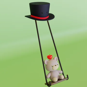 Magical hat! #8 Sleepy Bear <3D model>