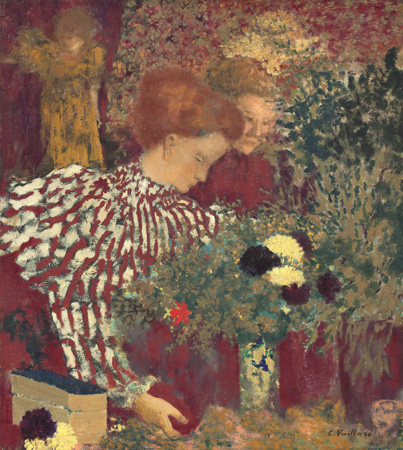 エドゥアール・ヴュイヤール 「ストライプドレスの女」 (1895)