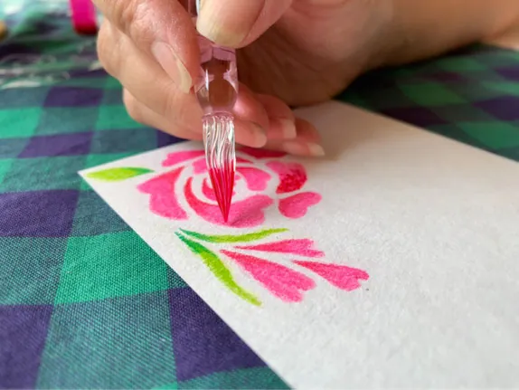 ガラスペンで描くアートワーク
