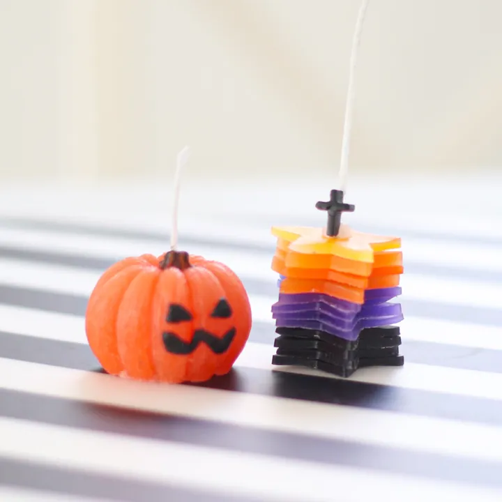 ハロウィンキャンドルづくり