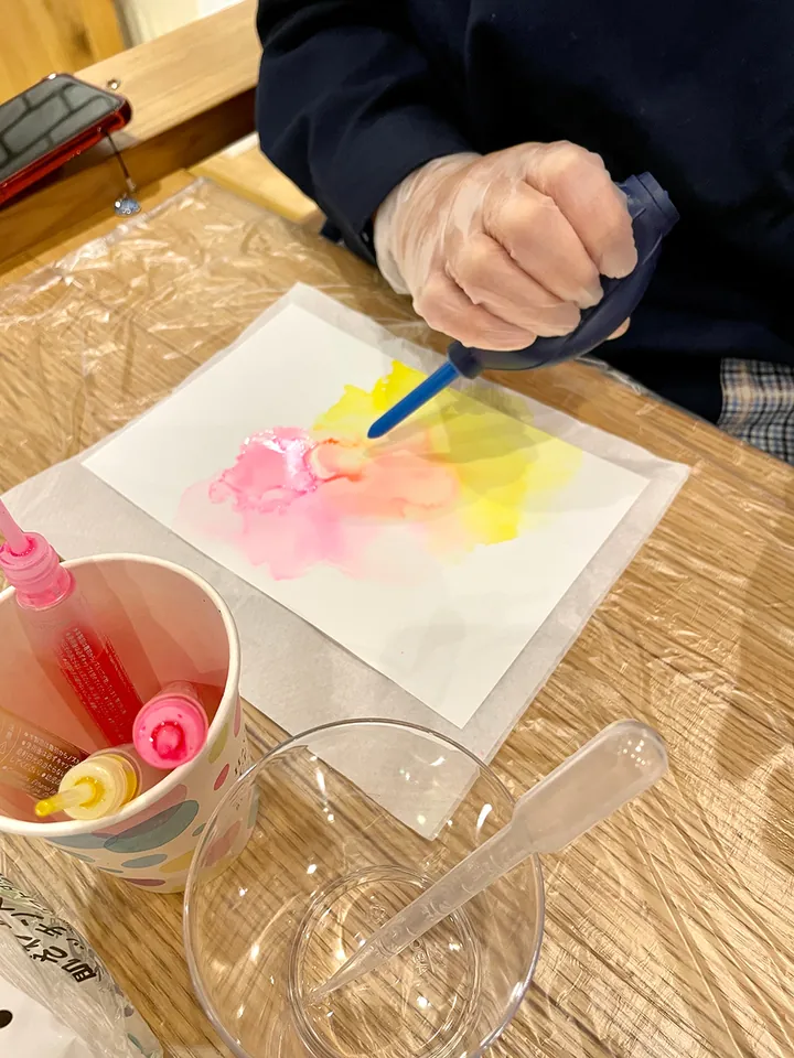 アルコールインクアート体験ワークショップ
